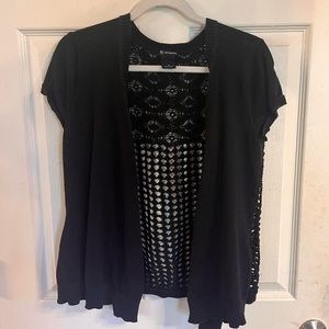 Cute Knit Black Sweater Too